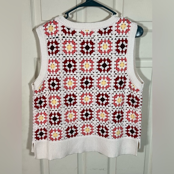 Lucky Brand Multicolor Crochet sweater vest - Picture 3 of 4